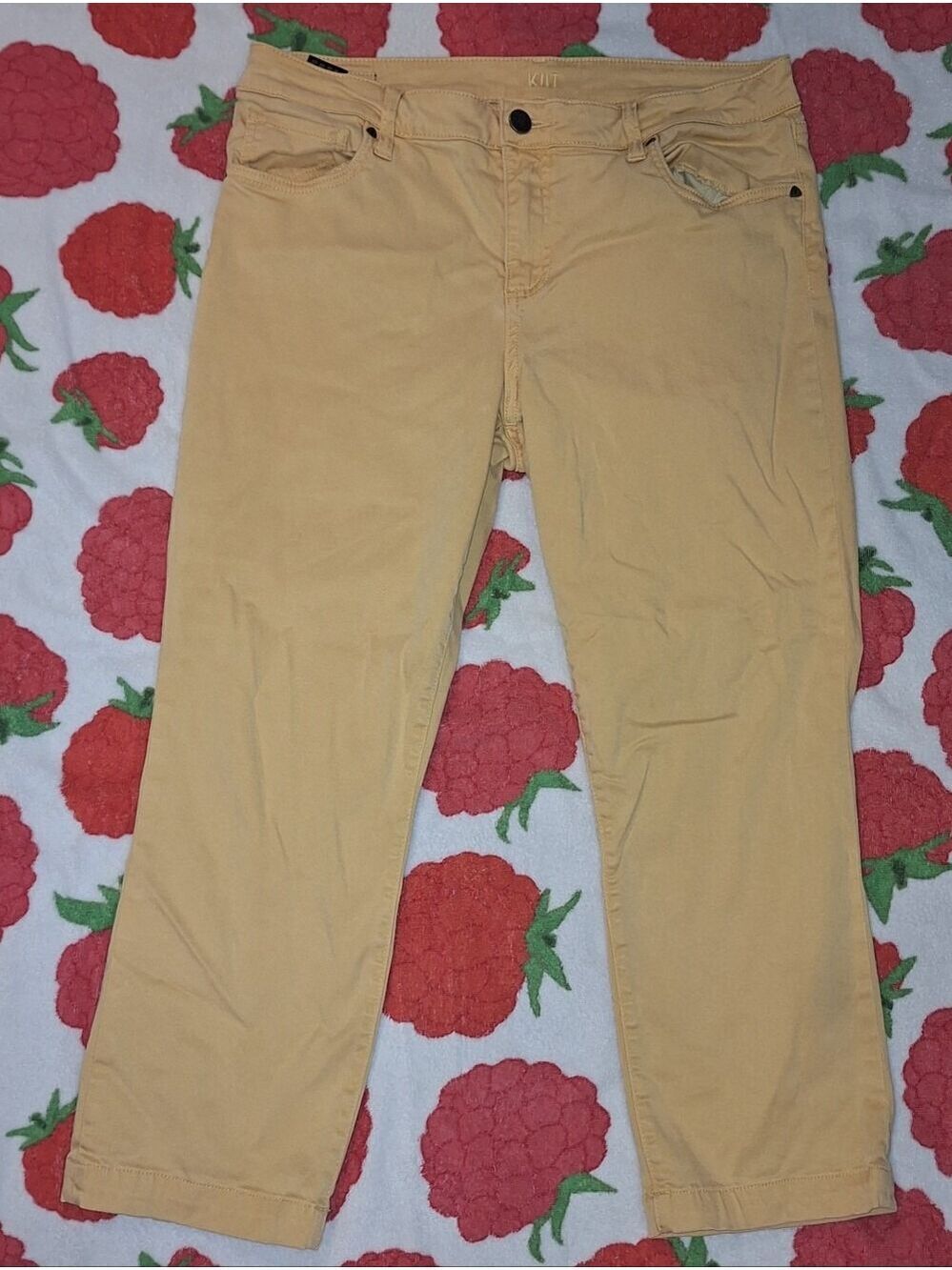 Kut from the Kloth Women's Mustard Capri Jean Pants Size 14